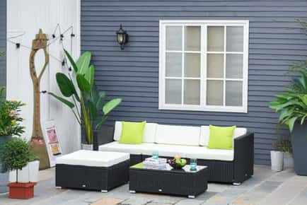 Outsunny 5-Piece Rattan Sofa Set