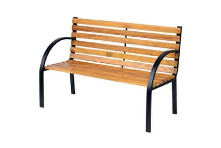 Outsunny Steel & Wood Garden Bench