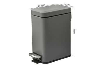 HOMCOM 5L Pedal Bin: Chic and Compact!