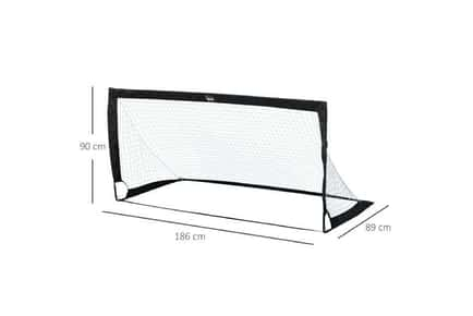 HOMCOM Premium Steel Frame Football Goal