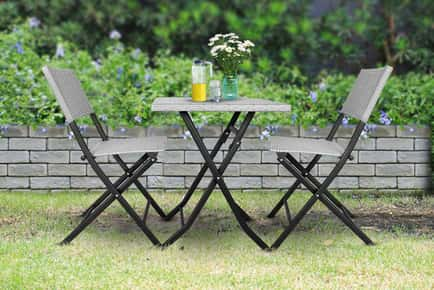 2 Seat Rattan Bistro Garden Set - 2 Colour Options