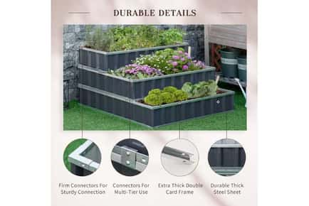 3 Tier Raised Garden Bed Planter Box Kit