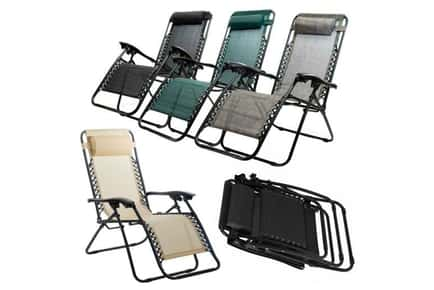 2 Textoline Reclining Garden Chairs