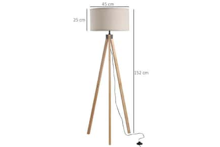 HOMCOM 5FT Elegant Tripod Floor Lamp