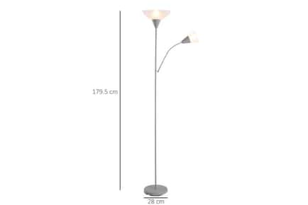 HOMCOM Stylish Floor Reading Lamp