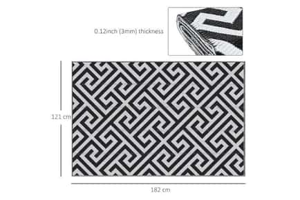 Outsunny 4x6ft Outdoor Reversible Rug - Transform Your Space!