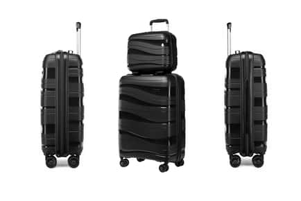 2-Piece Hard 14 & 20-Inch Shell Luggage Set - White, Black or Blue