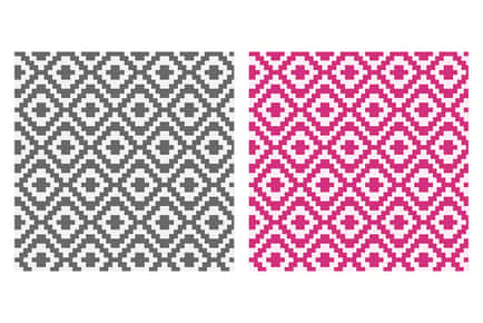 Geometric Outdoor Runner Rug - Pink or Grey!