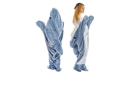 Fluffy Wearable Hooded Shark Blanket - 4 Sizes & 5 Colours!