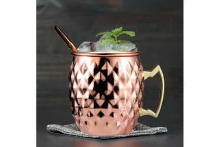 Elegant 2Pcs Stainless Steel Moscow Mule Mugs