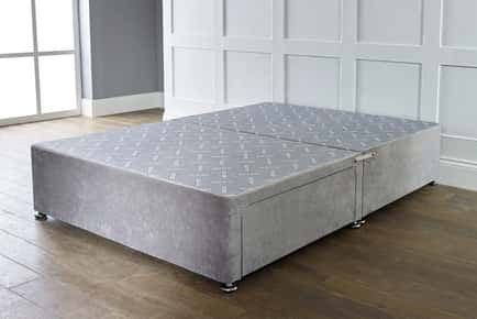 Grey Chelsea Divan Bed Base with 6 Sizes- Optional Storage!