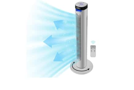 36” Electric Oscillating Tower Fan with Remote Control