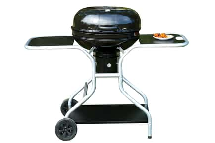 Portable Trolley Charcoal Kettle BBQ Grill with Side Tables