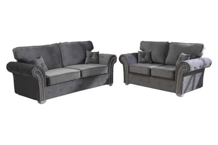 Maryland Plush Steel 3+2 Seater Sofa Range - 5 Options