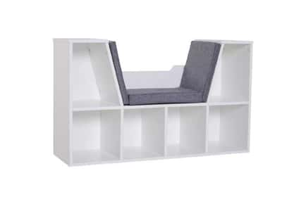 Stylish Multi-functional Bookcase & Seat Combo