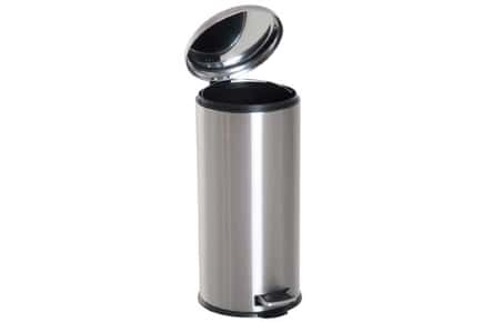 Sleek & Sanitary 30L Stainless Steel Foot Pedal Bin