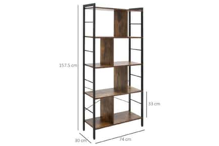 Stylish Metal Frame Standing Bookcase