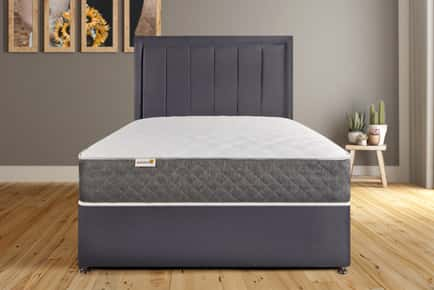 Velvet Divan Bed Base Set - 5 Sizes, 2 Colours