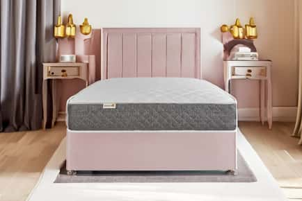 Luxury Plush Velvet Divan Bed Set - 5 Sizes & 3 Colours