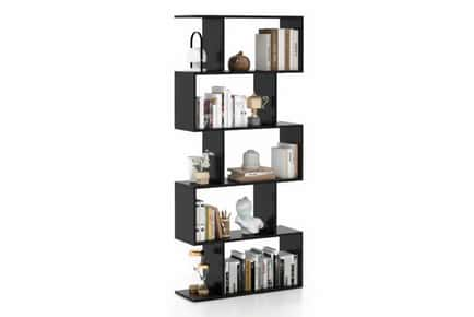 Stylish S-Shaped Bookcase