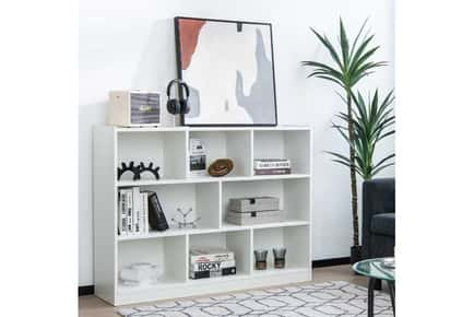 Elegant Wooden Cube Bookcase