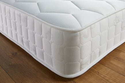 White Memory Foam Quilted Open Sprung Mattress - 6 Sizes!