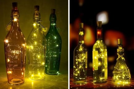 Christmas 2pc LED Wine Bottle Decorative Lights