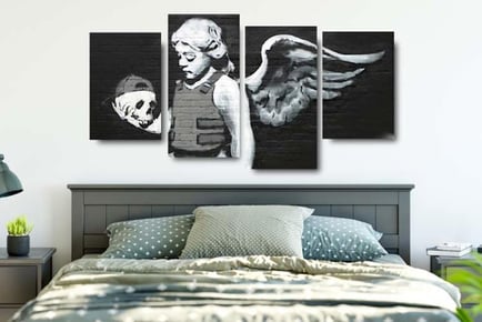 4-Panel Banksy Canvas - 8 Designs!