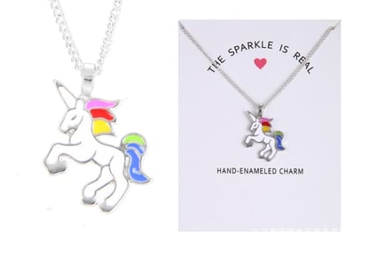 Rainbow Unicorn Necklace - Kids' Jewellery