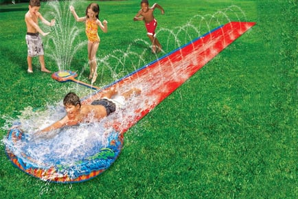 16ft 2-in-1 Water Slide with Vertical Sprinkler
