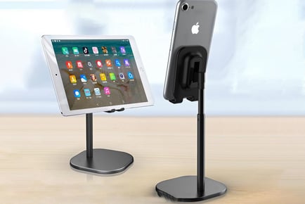 Aluminium Mobile Phone Holder Desk Stand - 2 Colours & 2 Options!