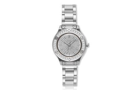 Crystal Bezel Women's Watch - Black or Silver