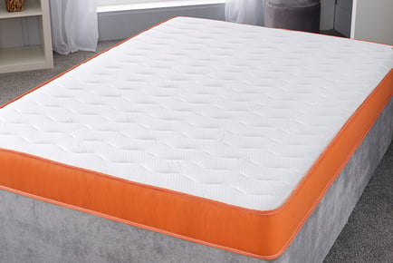 Bonnell Spring Memory Foam Mattress - Orange Quilted Border!