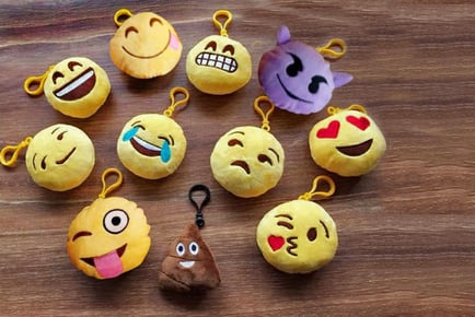 Set of 6 Emoji Keyrings