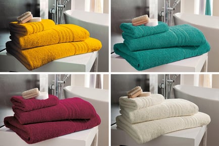 Hampton Hand or Bath Towels - 4 Pack & 20 Colours!