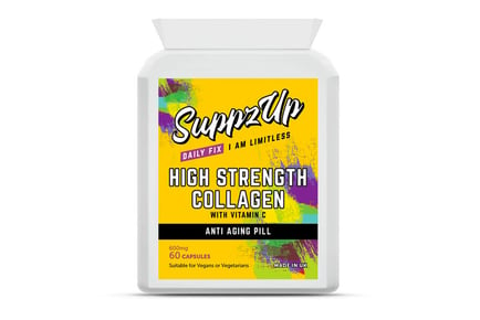 High Strength Collagen & Vitamin C Supplements - 1 Month Supply!