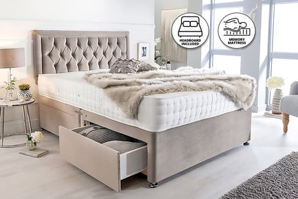 SUPER KING / 4 DRAWERS: A luxury divan bed set