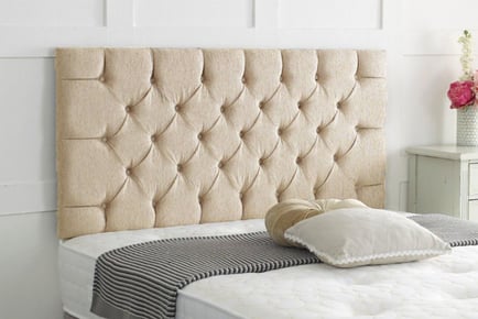 Chesterfield Chenille Headboard - 6 Sizes & 8 Colours!