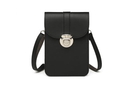 Mini Shoulder Bag with Detachable Strap - Black, Grey or Pink