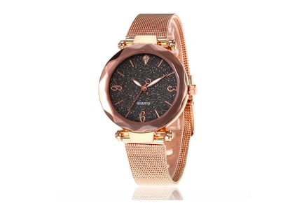 Rose Gold Mesh Women's Watch