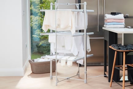 6p/hour Low Energy 3 Tier Heated Clothes Airer