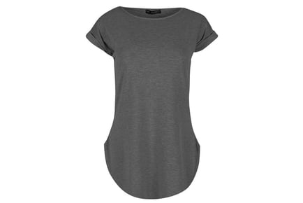 Women's Curved Hem T-Shirt - 11 Colours & Sizes 8-26!