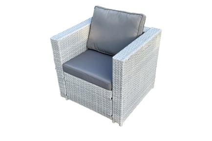 Rattan Grey Garden Armchair