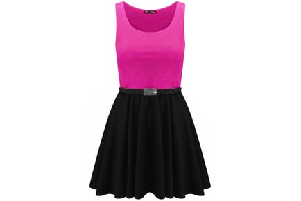 Sleeveless Skater Dress - 10 UK Sizes & 7 Colours!