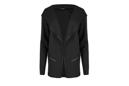 Hooded Cardigan Jacket - 14 Colours & UK Sizes 8-26