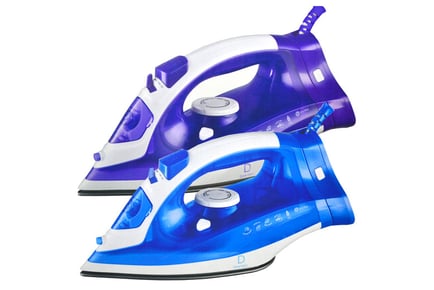 2600W Cordless and Corded Steam Iron - Purple or Blue