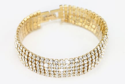 T Five Row Pave Bracelet Made with Crystals from Swarovski ®️