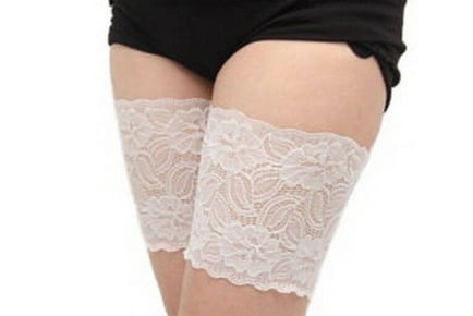 Lace Anti-Chafing Thigh Bands - White, Beige or Black