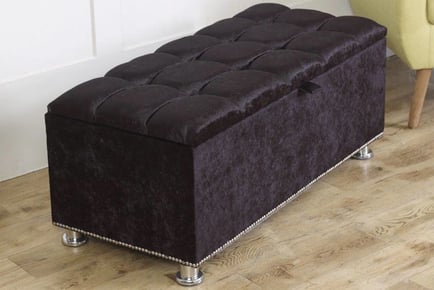 Cube 8 Button Crushed Velvet Ottoman - 8 Colours