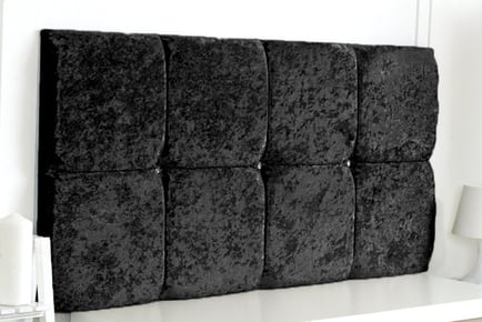 Crushed Velvet Headboard - 5 Colours & 6 Sizes